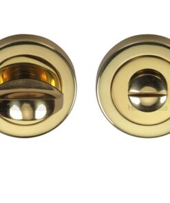 Heritage Brass Round 53mm Diameter Turn & Release, Polished Brass Finish
