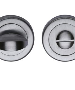 Heritage Brass Round 53mm Diameter Turn & Release, Satin Chrome Finish