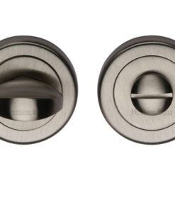 Heritage Brass Round 53mm Diameter Turn & Release, Satin Nickel Finish