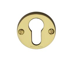 Heritage Brass Euro Profile Key Escutcheon, Polished Brass