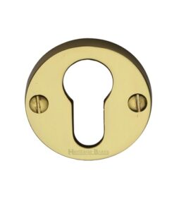Heritage Brass Euro Profile Key Escutcheon, Polished Brass