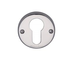Heritage Brass Euro Profile Key Escutcheon, Polished Chrome -