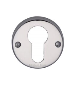 Heritage Brass Euro Profile Key Escutcheon, Polished Chrome