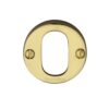 Heritage Brass Oval Profile Key Escutcheon, Polished Brass -