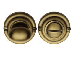 Heritage Brass Round 45mm Diameter Turn & Release, Antique Brass