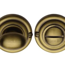 Heritage Brass Round 45mm Diameter Turn & Release, Antique Brass