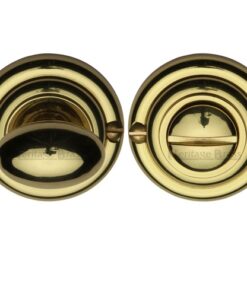Heritage Brass Round 45mm Diameter Turn & Release, Polished Brass