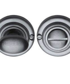 Heritage Brass Round 45mm Diameter Turn & Release, Satin Chrome