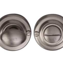 Heritage Brass Round 45mm Diameter Turn & Release, Satin Nickel
