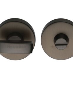 Heritage Brass Round 35mm Diameter Turn & Release, Matt Bronze