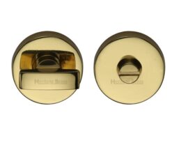 Heritage Brass Round 35mm Diameter Turn & Release, Polished Brass