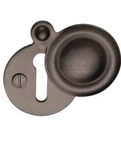 Heritage Brass Standard Round Covered Key Escutcheon, Matt Bronze