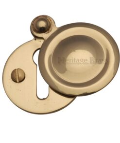 Heritage Brass Standard Round Covered Key Escutcheon, Polished Brass