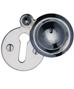 Heritage Brass Standard Round Covered Key Escutcheon, Polished Chrome