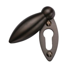 Heritage Brass Covered Oval Standard Key Escutcheon, Matt Bronze