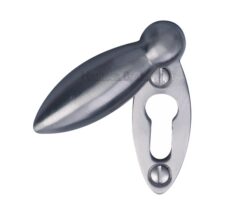 Heritage Brass Covered Oval Standard Key Escutcheon, Satin Chrome