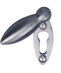 Heritage Brass Covered Oval Standard Key Escutcheon, Satin Chrome