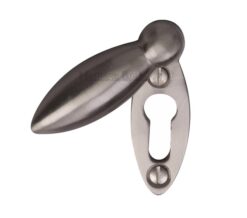 Heritage Brass Covered Oval Standard Key Escutcheon, Satin Nickel