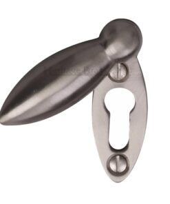 Heritage Brass Covered Oval Standard Key Escutcheon, Satin Nickel
