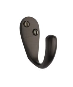 Heritage Brass Single Robe Hook (43mm Projection), Matt Bronze