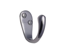 Heritage Brass Single Robe Hook (43mm Projection), Polished Chrome