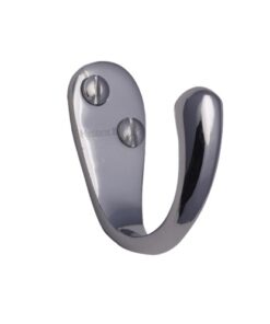 Heritage Brass Single Robe Hook (43mm Projection), Polished Chrome