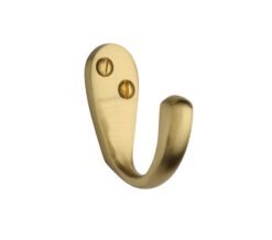 Heritage Brass Single Robe Hook (43mm Projection), Satin Brass