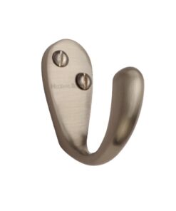 Heritage Brass Single Robe Hook (43mm Projection), Satin Nickel