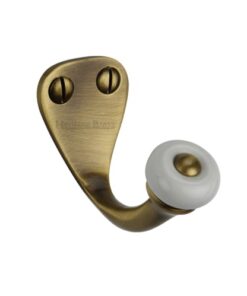 Heritage Brass Single Robe Hook (45mm Height), Antique Brass