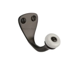 Heritage Brass Single Robe Hook (45mm Height), Matt Bronze