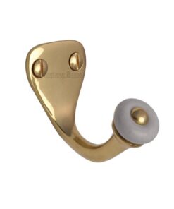 Heritage Brass Single Robe Hook (45mm Height), Polished Brass