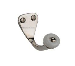 Heritage Brass Single Robe Hook (45mm Height), Polished Nickel