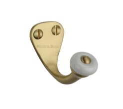 Heritage Brass Single Robe Hook (45mm Height), Satin Brass