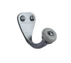 Heritage Brass Single Robe Hook (45mm Height), Satin Chrome