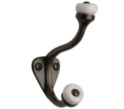 Heritage Brass Large Hat & Coat Hook (93mm Height), Matt Bronze