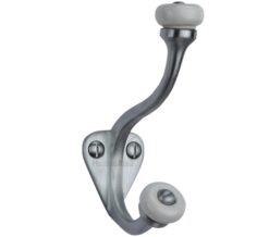 Heritage Brass Large Hat & Coat Hook (93mm Height), Satin Chrome