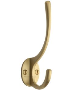 Heritage Brass Hat & Coat Hook (130mm Height), Satin Brass