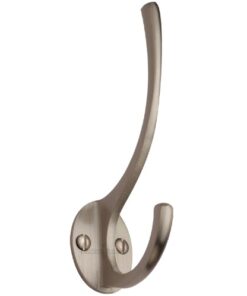 Heritage Brass Hat & Coat Hook (130mm Height), Satin Nickel -