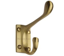 Heritage Brass Hat & Coat Hook (86mm Projection), Satin Brass