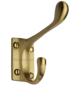 Heritage Brass Hat & Coat Hook (86mm Projection), Satin Brass