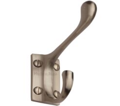 Heritage Brass Hat & Coat Hook (86mm Projection), Satin Nickel