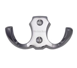 Heritage Brass Double Robe Hook (78mm Width), Polished Chrome