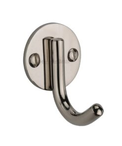 Heritage Brass Modern Single Robe Hook (52mm Height), Polished Nickel