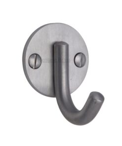 Heritage Brass Modern Single Robe Hook (52mm Height), Satin Chrome
