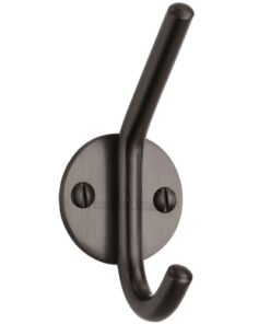 Heritage Brass Modern Hat & Coat Hook (90mm Height), Matt Bronze
