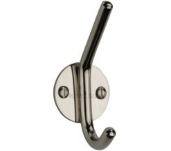Heritage Brass Modern Hat & Coat Hook (90mm Height), Polished Nickel