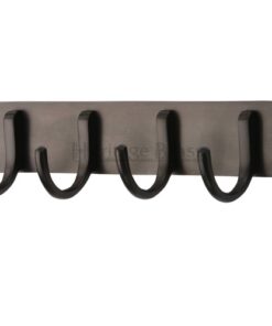 Heritage Brass Coat Hooks On Plate (223mm Width), Matt Bronze