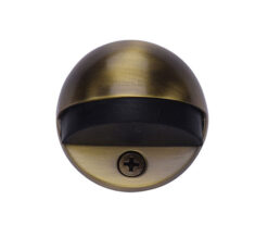 Heritage Brass Oval Floor Mounted Door Stop (47mm Diameter), Antique Brass