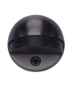 Heritage Brass Oval Floor Mounted Door Stop (47mm Diameter), Matt Bronze