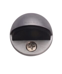 Heritage Brass Oval Floor Mounted Door Stop (47mm Diameter), Satin Chrome